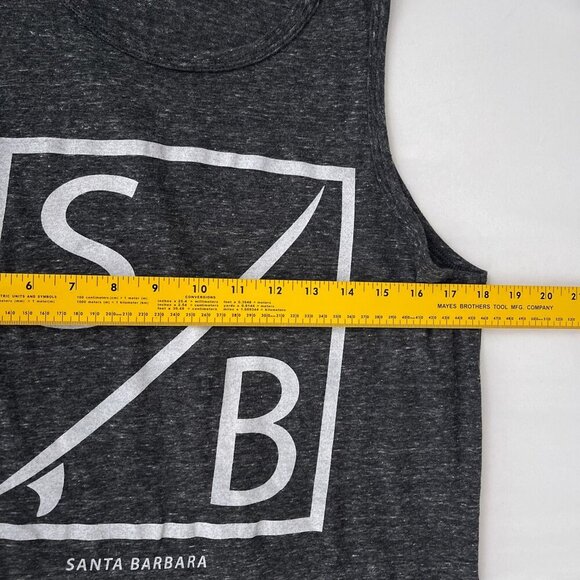 Santa‎ Barbara Charcoal Gray Tunic Tank Top Relax Sleeveless Logo Print Women S - Picture 7 of 10
